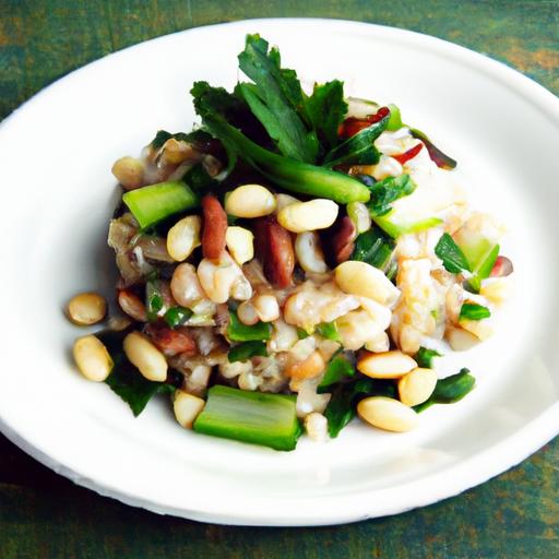 Hearty Barley Risotto with White Beans and Vibrant greens