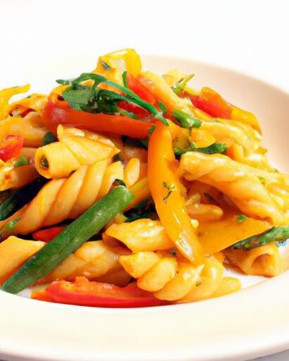 Fiery Veggie Pasta: Quick, Easy Spicy Dinner Delight