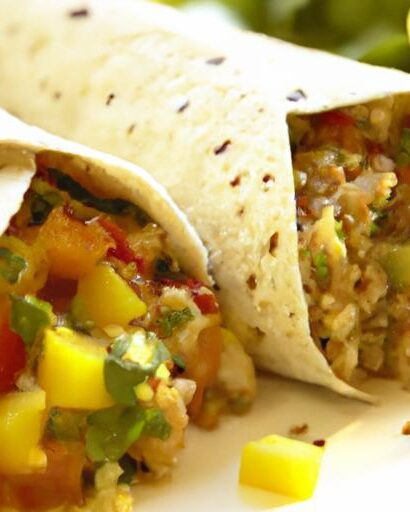 Wholesome Quinoa & Black Bean Wrap with Zesty Salsa Twist