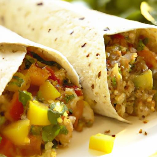 Wholesome Quinoa & Black Bean Wrap with Zesty Salsa Twist