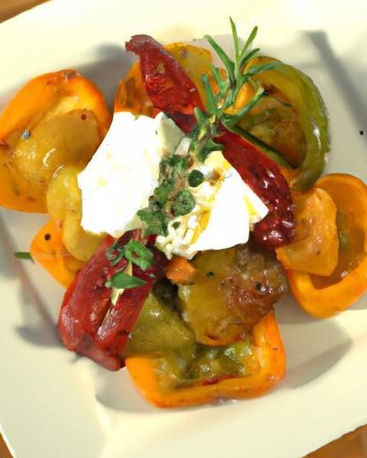 Savor the Flavor: Roasted Bell Peppers with Creamy Goat Cheese