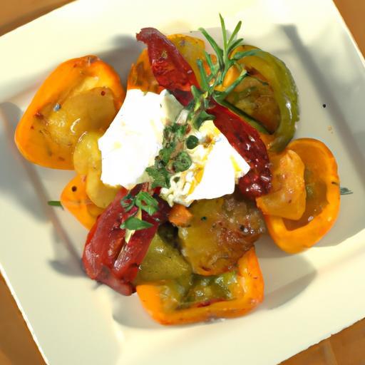 Savor the Flavor: Roasted Bell Peppers with Creamy Goat Cheese
