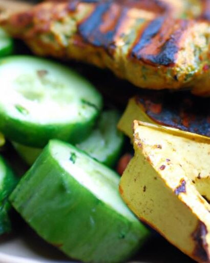 Savor Vegan Kebabs with Creamy Homemade Tzatziki Bliss