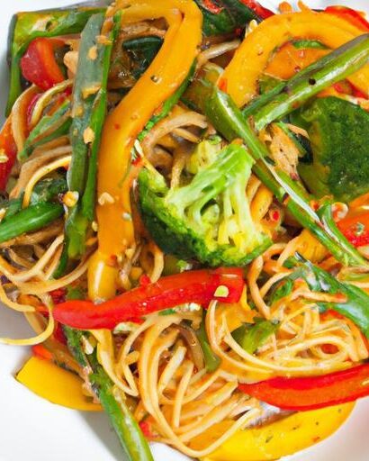 Colorful Veggie-Packed Fried Noodles: A Tasty Nutrition Boost
