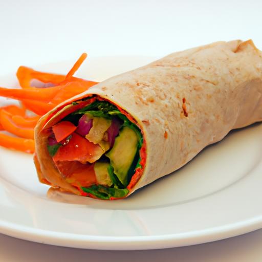 Wholesome ​Hummus & Veggie ⁤Wrap: ⁣Nutritious Whole⁤ Wheat Delight