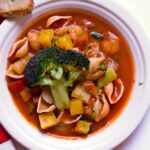 Hearty Minestrone Soup with Nutritious Whole-Grain Pasta