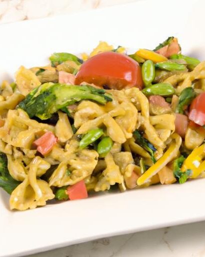 Fresh Twist: Colorful Pasta Primavera with Protein-Packed Edamame