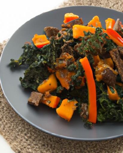 Hearty Sweet Potato Hash with Black Beans and Kale Delight