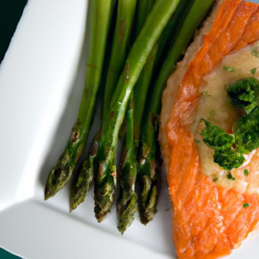 Savor the Perfect Harmony of Baked Salmon‍ and Asparagus