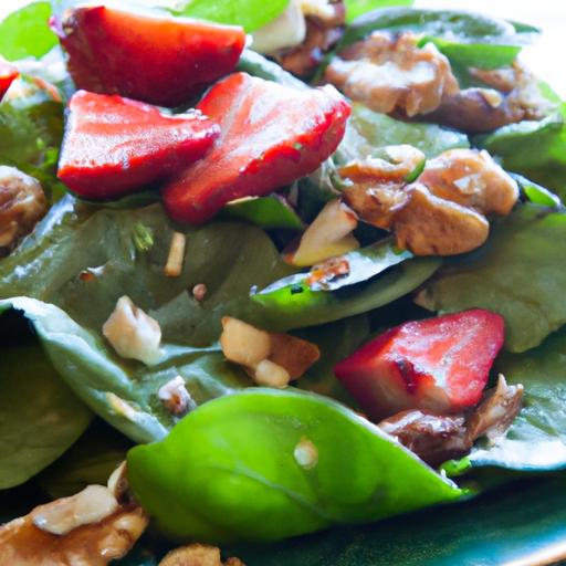 Fresh & Nutty: Spinach Strawberry walnut Salad Delight
