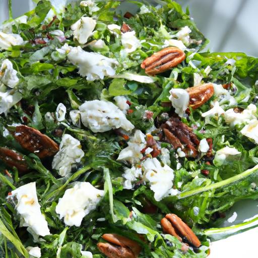 Peppery Arugula & Goat Cheese Salad with Crunchy Pecans