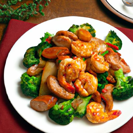 Sweet & Savory Honey Garlic Shrimp Sausage with broccoli Delight