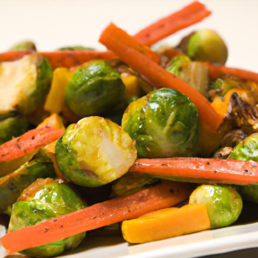 Golden roasted brussels Sprouts and Carrots: A Flavorful Twist