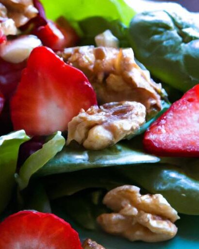 Fresh & Nutty: Spinach Strawberry Walnut Salad Delight
