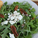 Peppery Arugula & Goat Cheese Salad with Crunchy Pecans