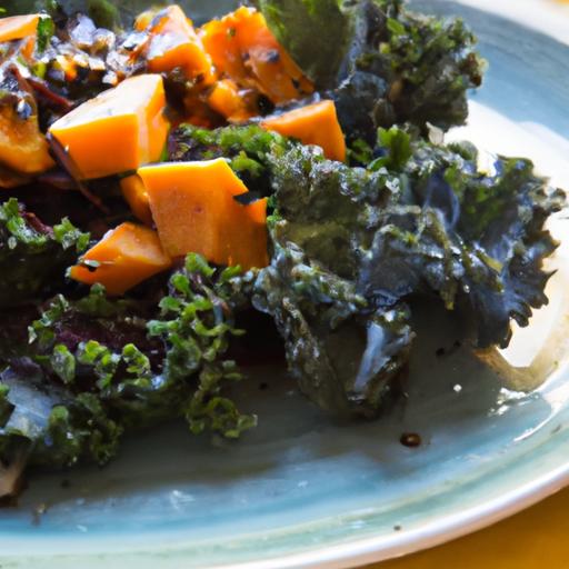 Brighten Your Plate:‌ Sweet Potato Kale ‌Salad with Maple ‌Mustard