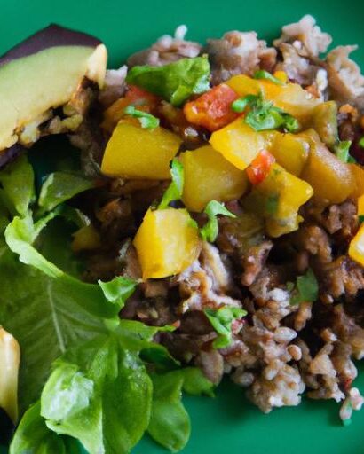 Savor Vegan Tempeh Taco Meat with Flavorful Rice Delight