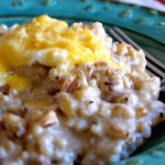 Hearty Savory Oatmeal with Cheese and Fluffy Eggs