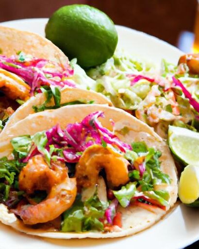 Fiery Shrimp Tacos with Zesty Cilantro Lime Slaw Recipe