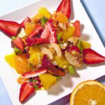 Tropical Fruit Salad with Zesty Lime Honey Dressing Delight