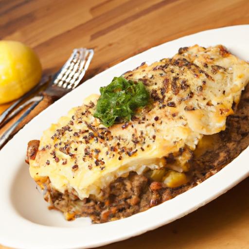 Hearty lentil Shepherd's Pie with Cheese & smoky Paprika Flair