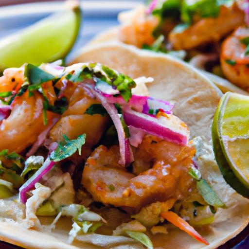 Fiery Shrimp Tacos with Zesty Cilantro Lime⁢ slaw Recipe