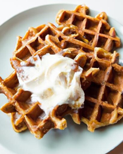 Decadent Keto Waffles with Cream: A Low-Carb Dessert Delight