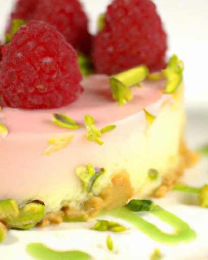 Decadent Pistachio & Raspberry Cheesecake Domes Delight