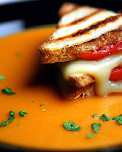 The Ultimate Comfort: Grilled Cheese Meets Tomato Soup Delight