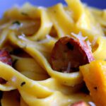 Savor Creamy Butternut Squash Noodles with Parmesan & Sausage