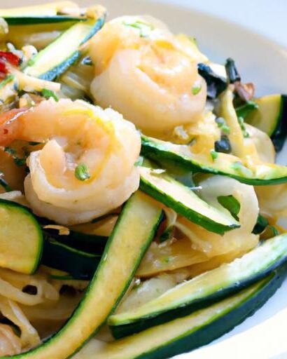 Savor Shrimp & Zucchini Stir-Fry with Tender Rice Noodles