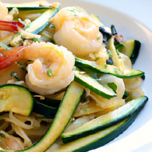 Savor Shrimp & Zucchini Stir-Fry with Tender Rice Noodles