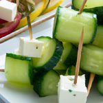 Fresh Bites: Creative Feta Cheese and Cucumber Skewers