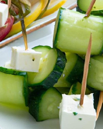 Fresh Bites: Creative Feta Cheese and Cucumber Skewers