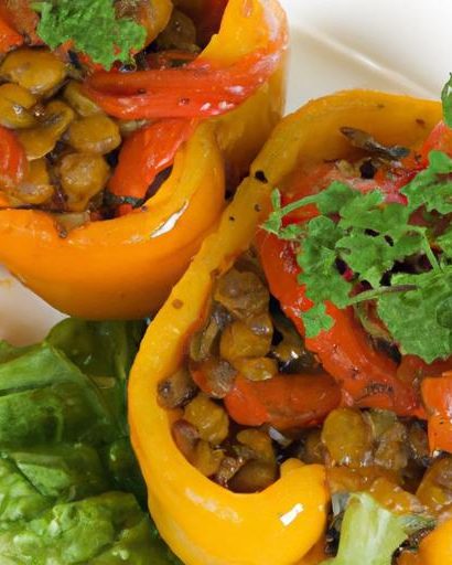 Wholesome Lentil-Stuffed Mini Bell Peppers: A Flavorful Bite