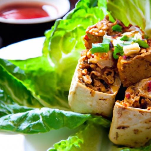 Fiery Sriracha Tofu Lettuce Wraps: A Zesty Delight