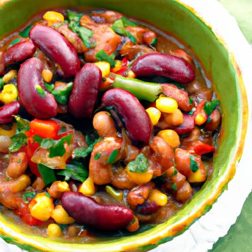 Hearty Vegan chili with Beans: A Nutritious Comfort Bowl