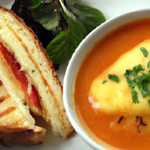 The Ultimate Comfort: Grilled Cheese Meets Tomato Soup Delight
