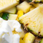 Tropical Delight: Grilled Pineapple Drizzled with Coconut Cream