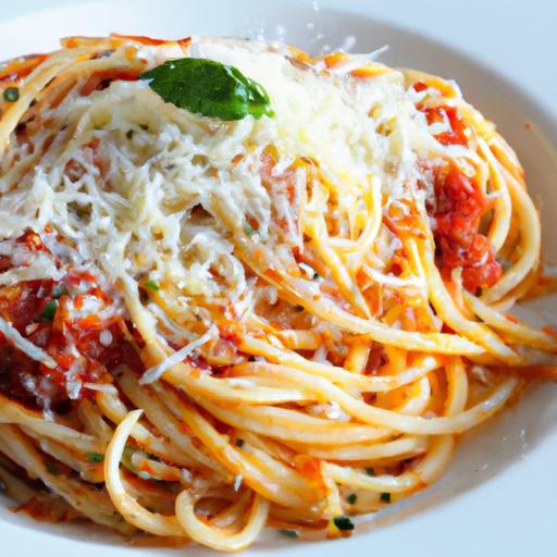Classic Spaghetti with Marinara and Parmesan Delight