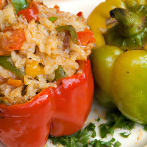 Hearty Stuffed Bell Peppers with Rice and Ground Turkey Delight
