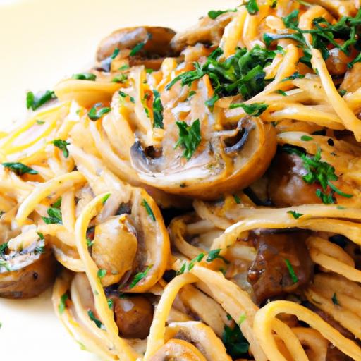 Savory Mushroom & Garlic Spaghetti: A flavorful Dinner Delight