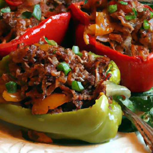 Flavor-Packed Stuffed Peppers with Beef & Brown Rice Delight