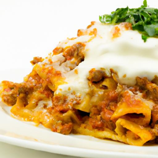 Simple Baked Ziti with Ground beef & Creamy Ricotta Twist