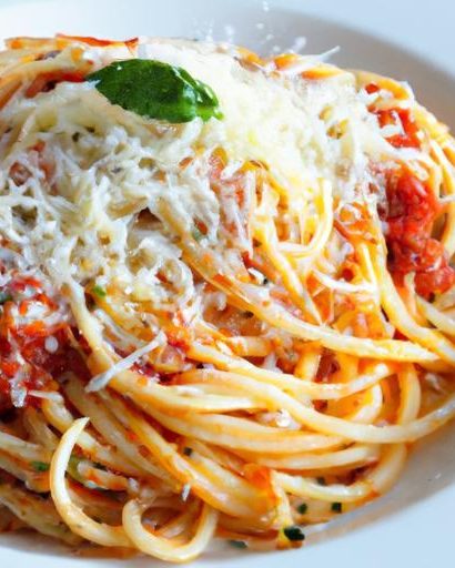 Classic Spaghetti with Marinara and Parmesan Delight