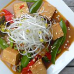 Savor Vegan Pho: Tofu & Edamame in a Flavorful Bowl