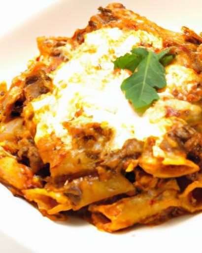 Simple Baked Ziti with Ground Beef & Creamy Ricotta Twist